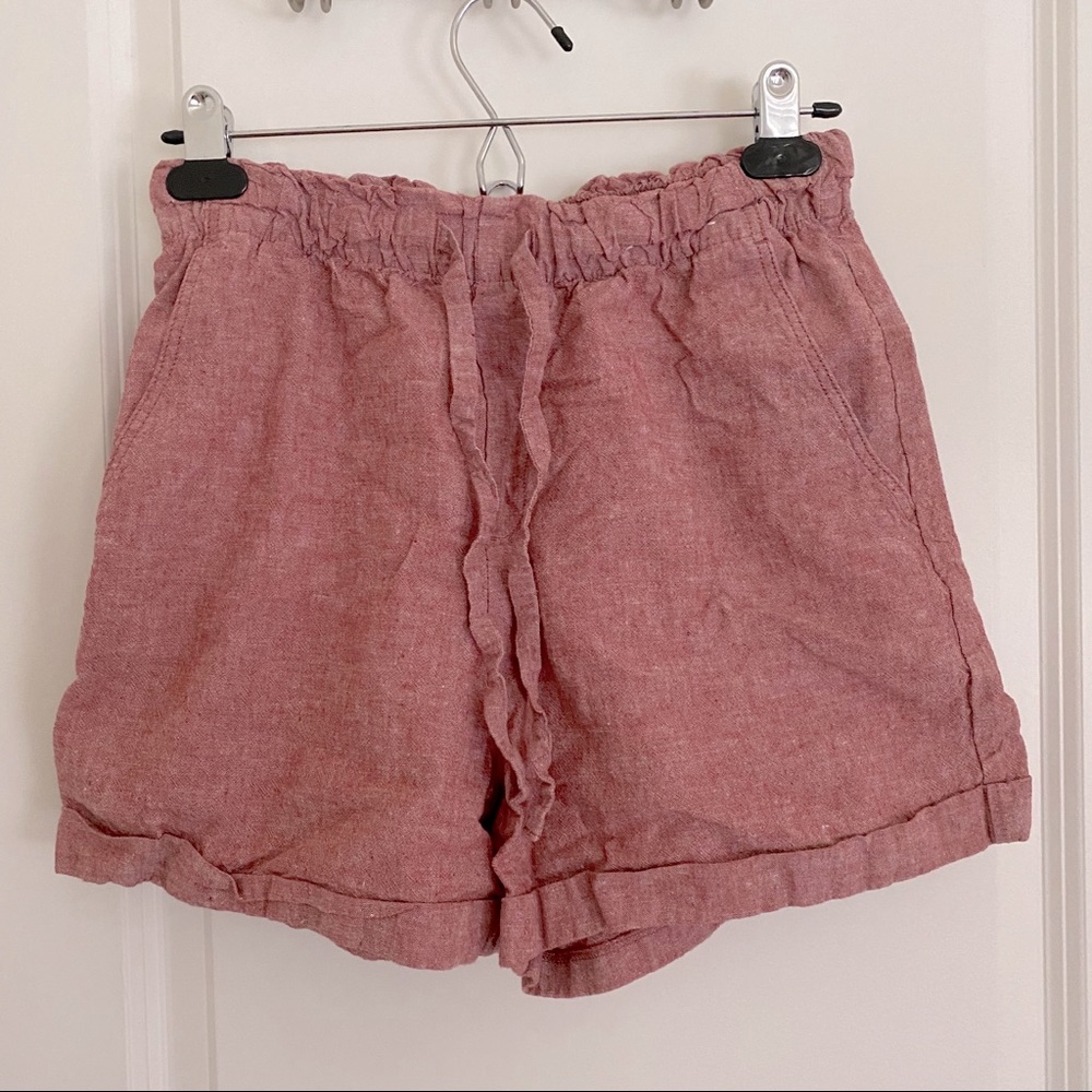 Uniqlo shorts pink linen